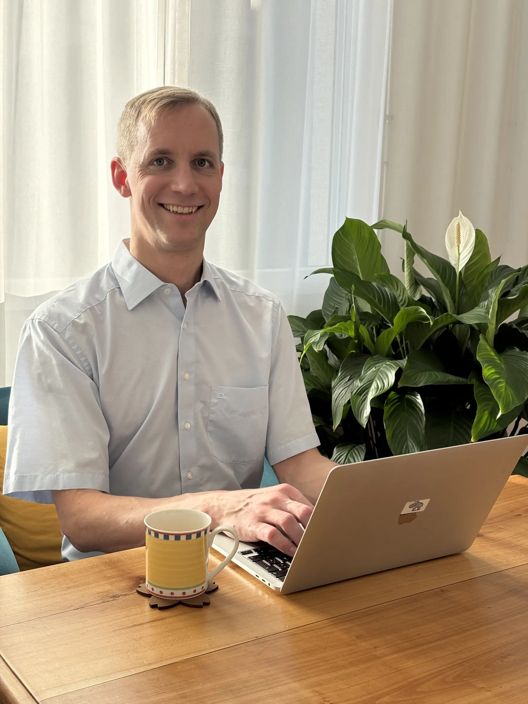 Alexander van der Berg bei der Arbeit